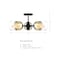 Designers Fountain Gatsby 20.5 in. 3-Light Matte Black Mid-Century Modern Semi Flush Mount with Gold Ombre Shades D306M-3SF-MB - alternate 4